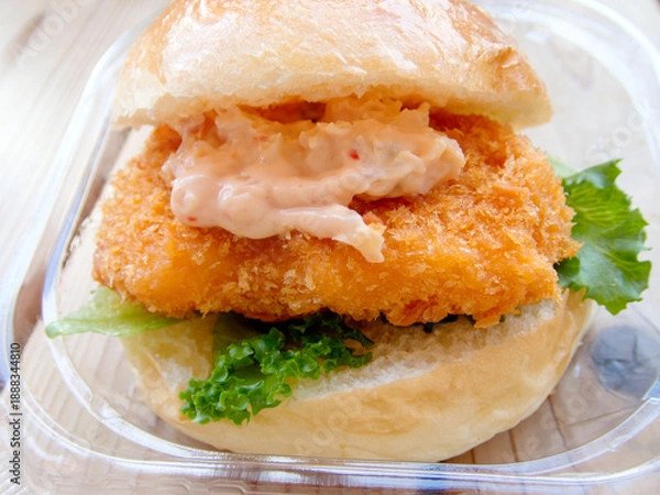 Obraz 手軽に買えるエビバーガー