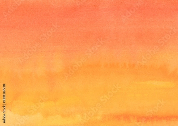 Obraz 紙の質感のある柔らかオレンジと黄色の水彩背景素材