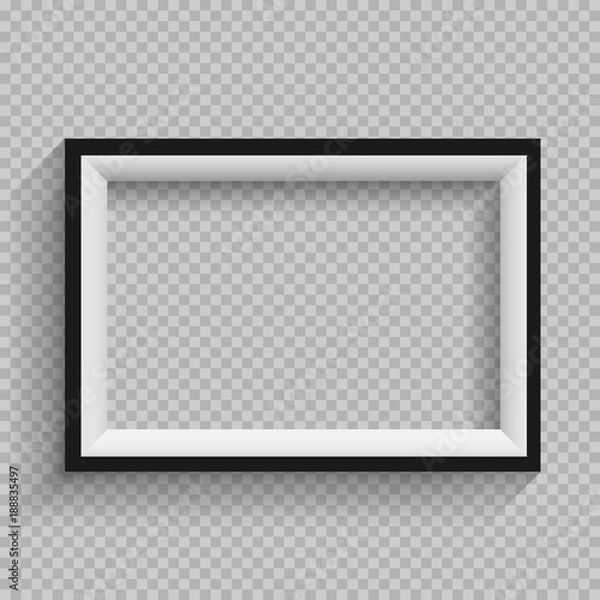 Obraz black and white frame transparent