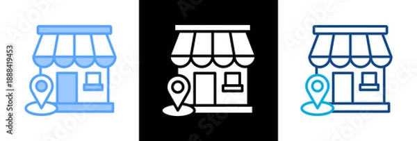 Obraz Local Store triple icon