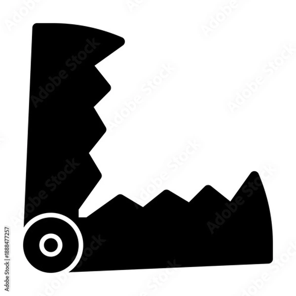Obraz Hunting trap solid icon illustration