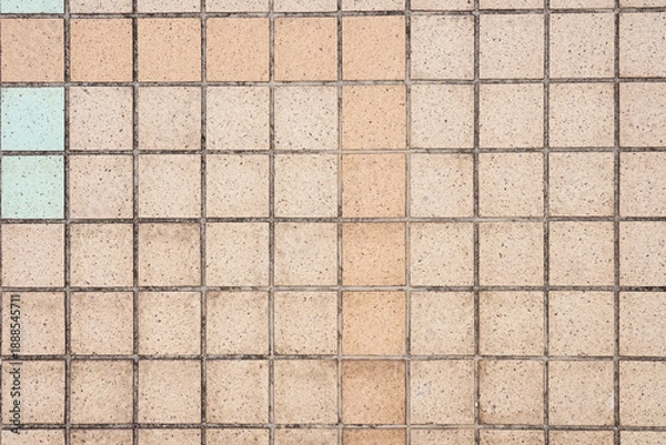 Obraz 屋外の歩道に敷き詰められたスクエアタイルのテクスチャ