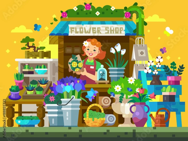 Obraz Flower Shop Showcase