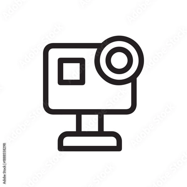 Obraz Action camera isolated icon, sport action camera vector icon with editable stroke
