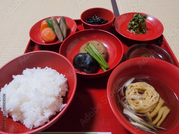Fototapeta 夕食の精進料理