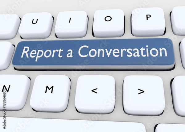 Fototapeta Report a Conversation concept