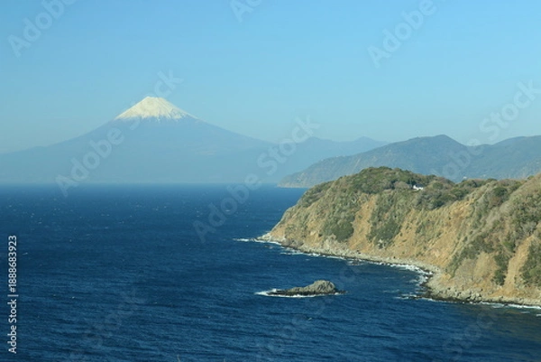 Obraz 恋人岬から見る富士山