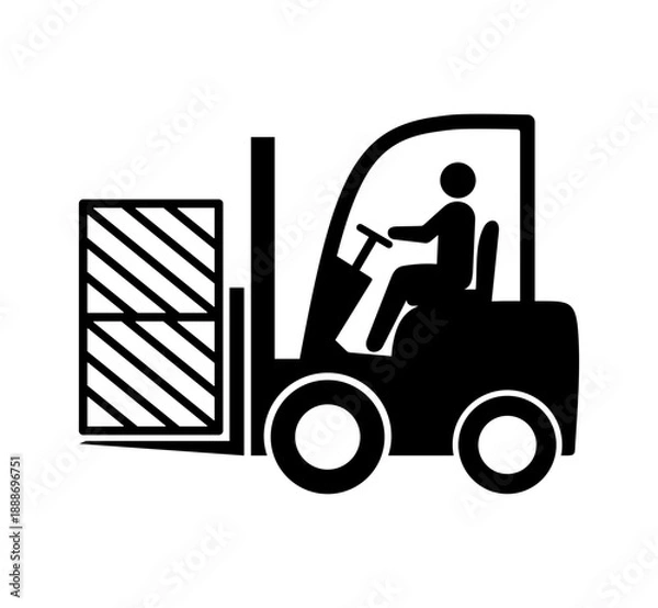 Obraz Ikona wózka widłowego