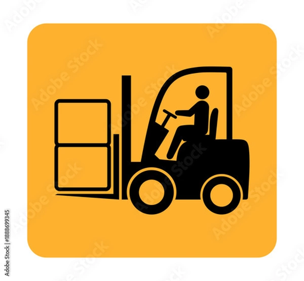 Obraz Ikona wózka widłowego