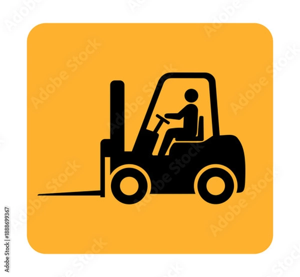 Obraz Ikona wózka widłowego