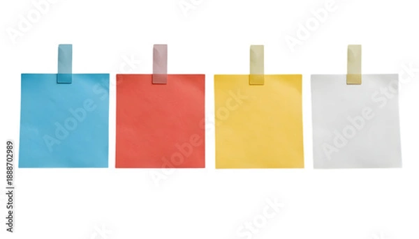 Obraz Colorful Paper Clips on String