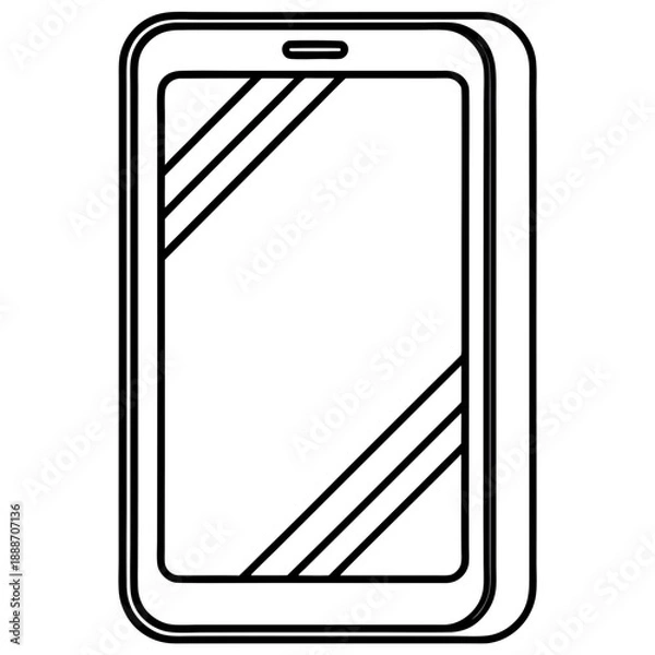 Obraz Screen protector line art vector