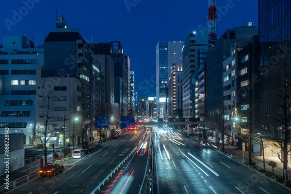 Obraz 東京銀座昭和通り ときめき橋から