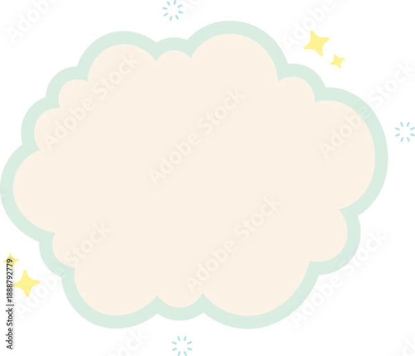 Fototapeta Cloud Text Box Graphic