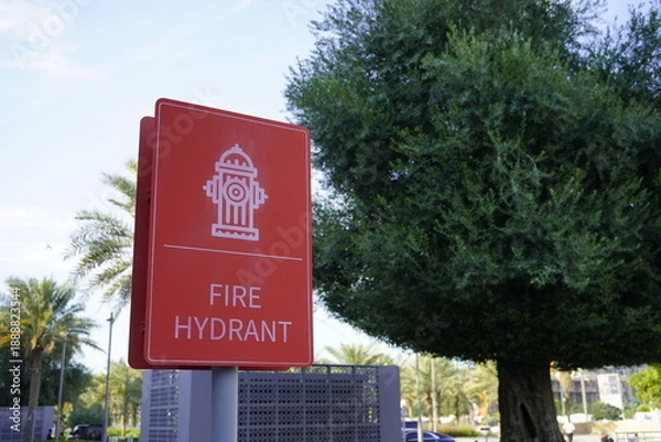 Obraz Feuer Wasserhydrant Zeichen fire hydrant sign