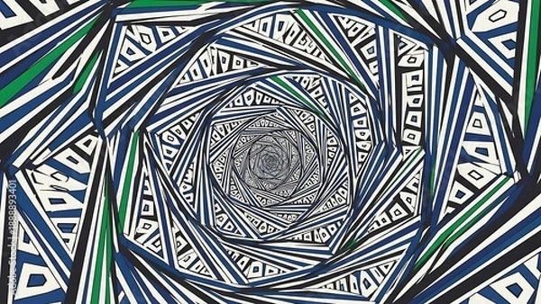 Obraz Geometric abstraction displaying hypnotic vortex, hypnotic effect design