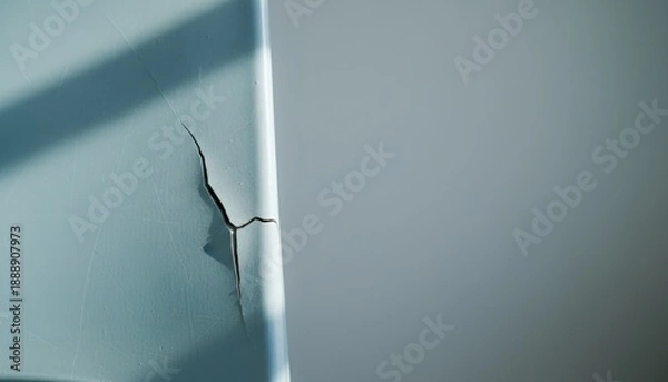 Fototapeta Fractured Blue Surface - Dramatic Gradient Texture, Subtle Damage Effect