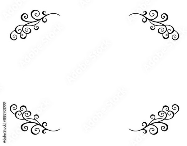 Obraz シンプルな罫線のフレーム枠