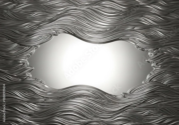 Obraz Silver wave texture with copy space in the middle abstract background
