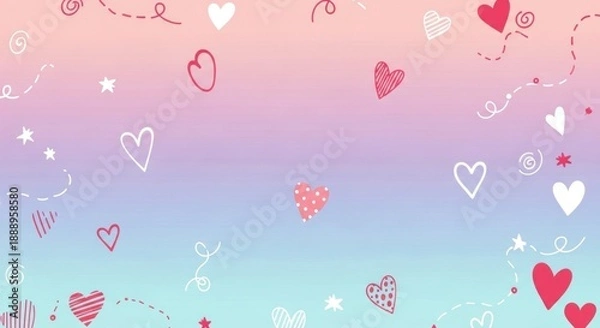 Obraz background with hearts