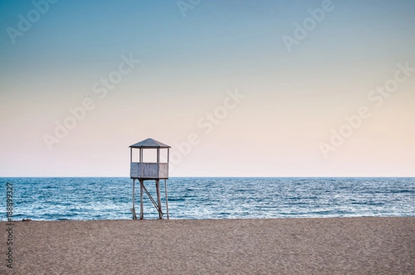 Obraz Baywatch tower, in an empty beach