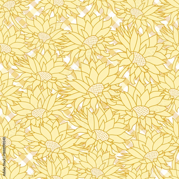 Obraz Country Retro, backdrop , surface pattern design, Illustrations
