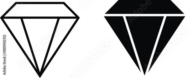 Fototapeta Diamond Cut Vector icon .