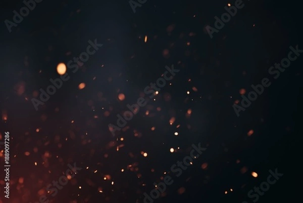 Obraz Glowing embers against a dark background creating a dramatic atmosphere