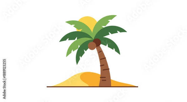 Obraz palm tree vector illustration