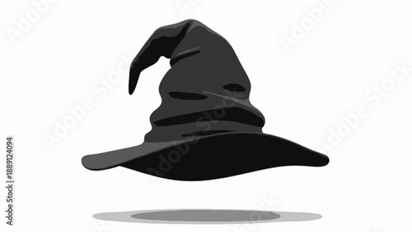 Obraz Witch Hat Silhouette Flat Black Icon