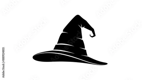Obraz Simple Witch Hat Icon in Flat Design Style