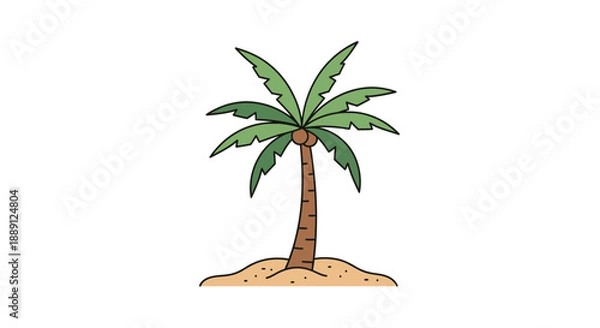 Obraz palm tree vector illustration