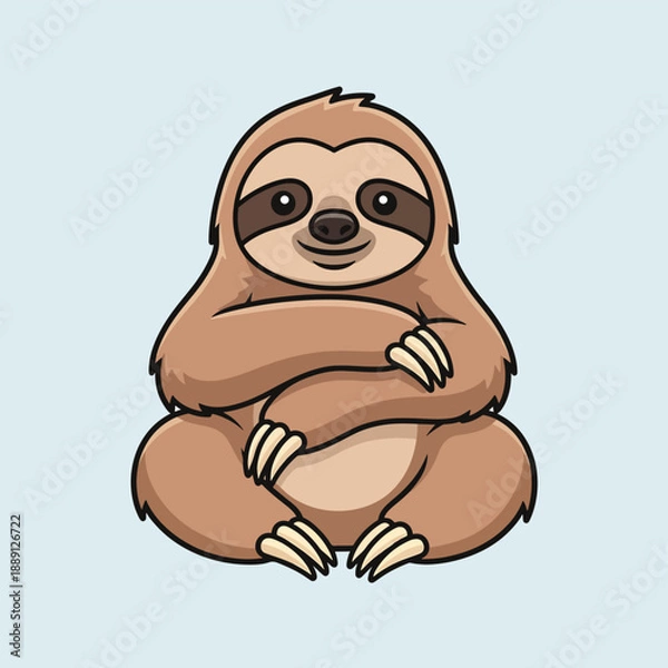 Obraz Smiling Sloth Cartoon Character