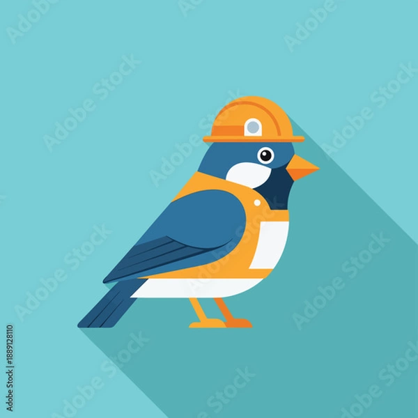 Obraz Builder Bird in Hard Hat