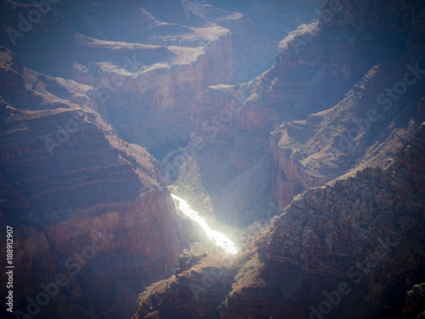 Fototapeta Aerial view from the Grand Canyon National Park and Colorado River
