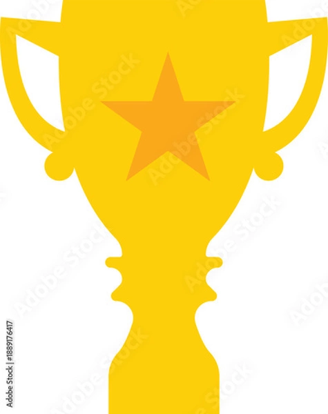 Obraz A golden star cup vector