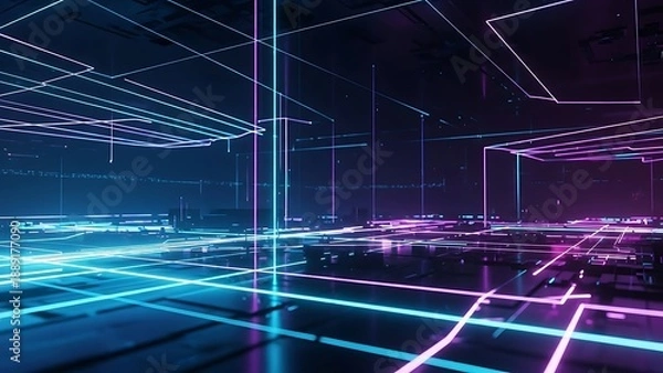 Obraz light trails on the highway