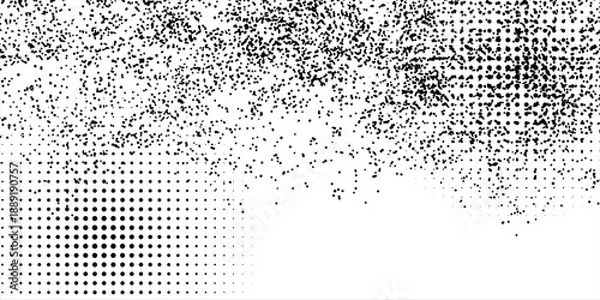 Obraz Dot pattern seamless background. Polka dot pattern template Monochrome dotted texture modern seamless