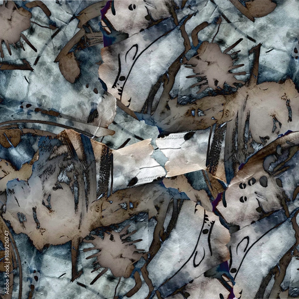 Obraz Seamless Abstract Sumi Ink 