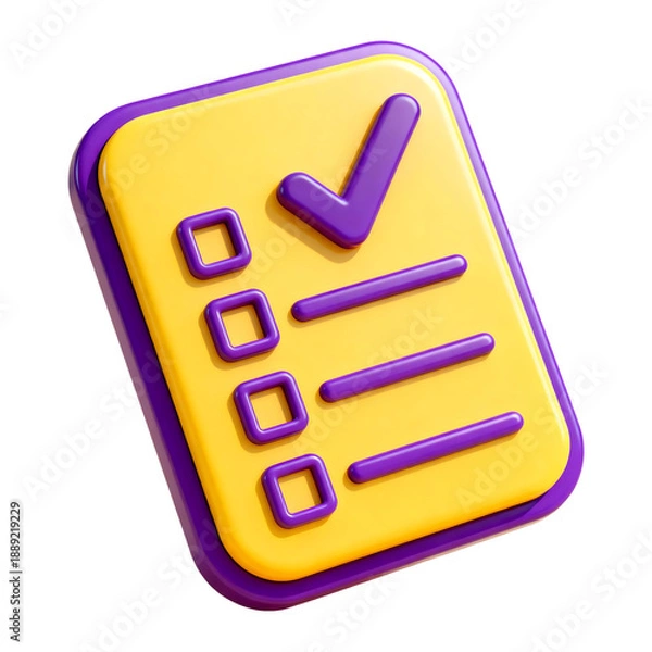 Obraz Vibrant 3D Checklist Icon