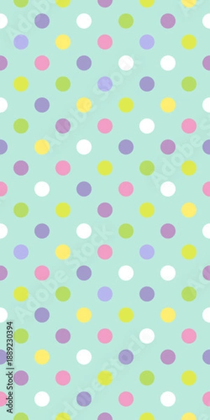 Obraz Polka Dot pattern, Colorful seamless texture.