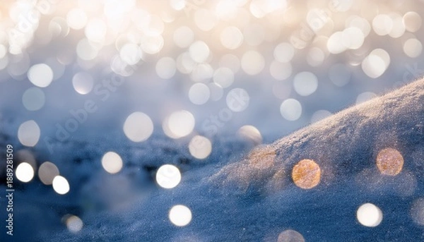 Obraz Minimal Bokeh Light Effects For Calm Winter Backgrounds