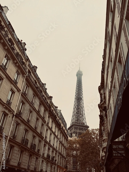 Obraz Eiffel Tower Street View