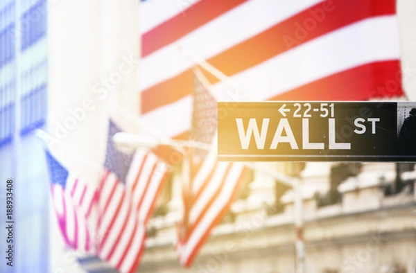 Obraz Wall street sign
