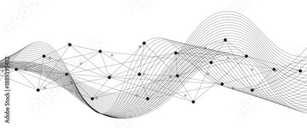 Fototapeta Big data visualization on white background