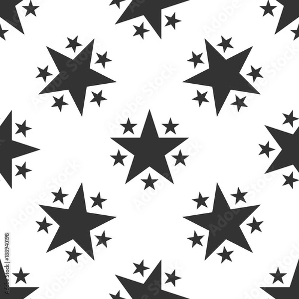 Fototapeta Star icon seamless pattern on white background. Favorite, Best Rating, Award symbol. Flat design. Vector Illustration