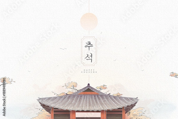 Obraz chuseok-concept-flat-design