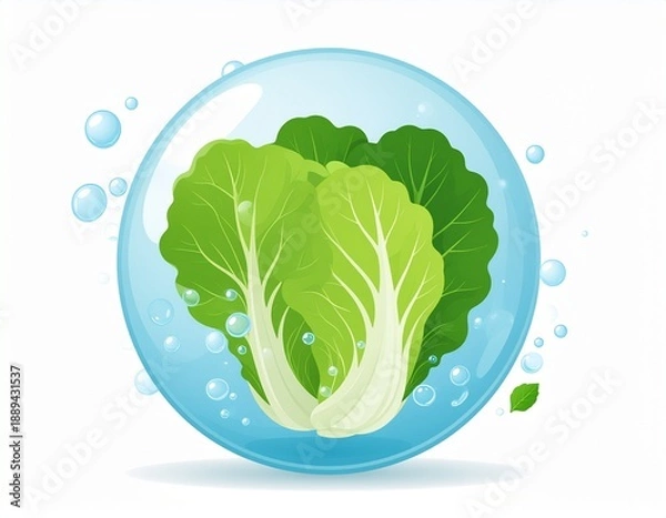 Obraz 綺麗に水洗いした白菜