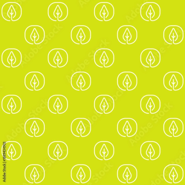 Fototapeta Minimalist Leaf Vector Seamless Pattern
