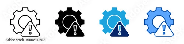 Obraz risk management icon set multiple style collection